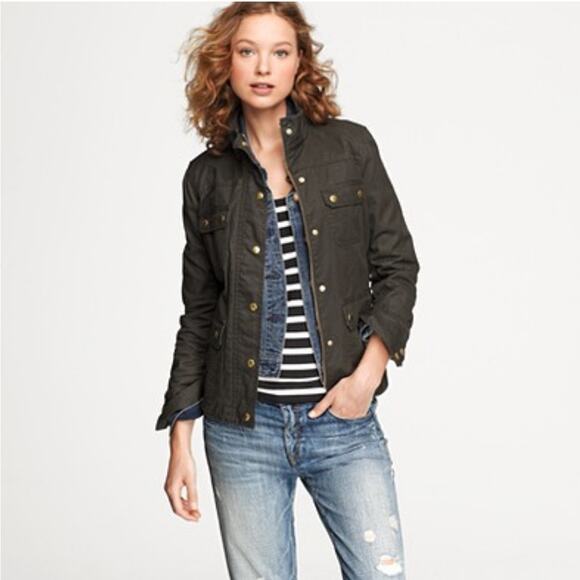 J Crew Downtown Wax Field Jacket in Size Small - Picture 1 of 13